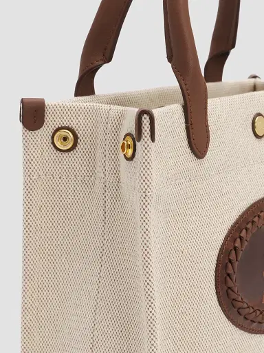Burberry Women's EKD Mini Canvas Tote Bag | Thumbnail 6 Burberry Women's EKD Mini Canvas Tote Bag | Thumbnail 6