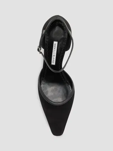 Manolo Blahnik Women's Verdusan 90MM Suede Pumps | Thumbnail 6