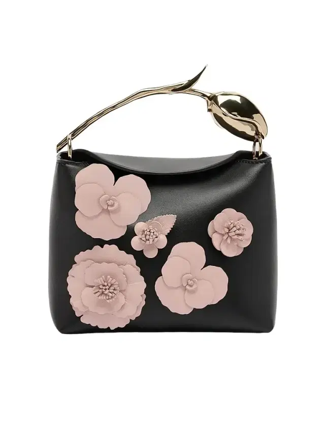 Erdem Women's Bloom Mini 3D Floral Leather Top Handle Bag