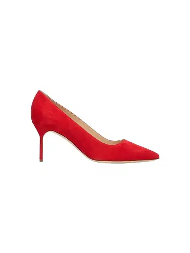 Manolo Blahnik Women's 70MM Suede Pumps | Thumbnail 1