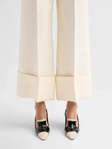 Manolo Blahnik Women's Polastron 50MM Two-Tone Leather Pumps | Thumbnail 2