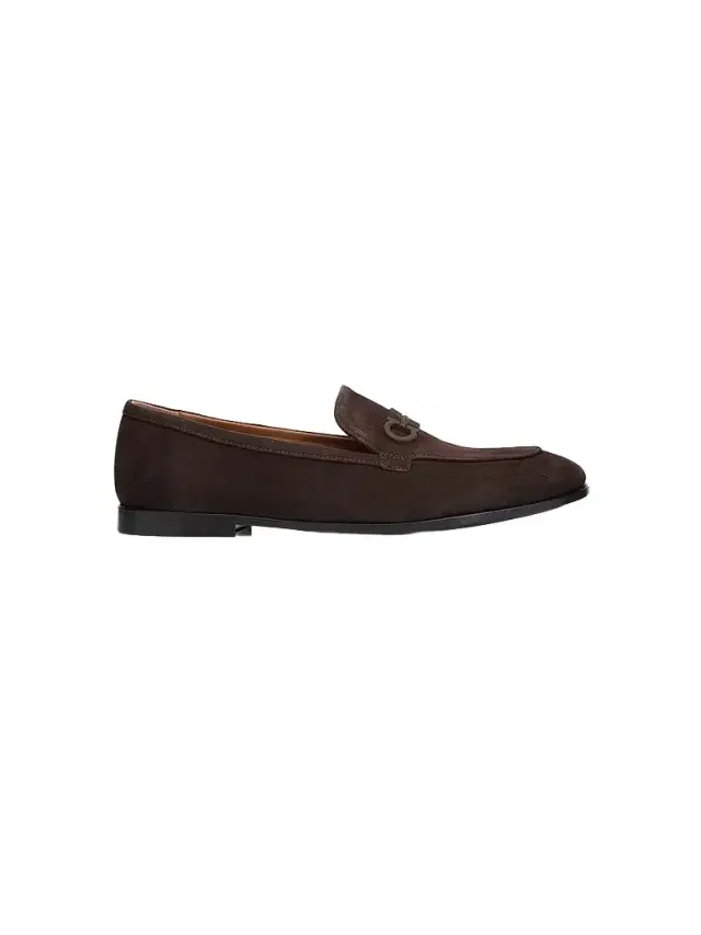 Ferragamo Women's Suede Gancini Loafers