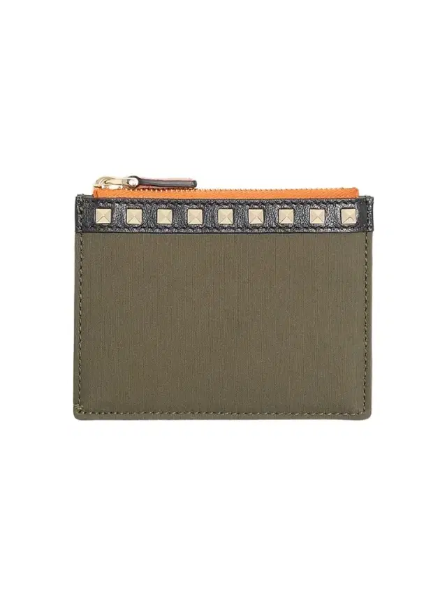 Valentino Garavani Men's Stud Up Coin Purse and Cardholder in Nylon and Grainy Calfskin