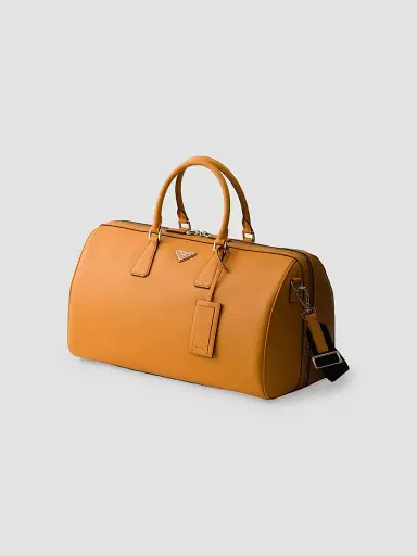 Prada Men's Saffiano Leather Travel Duffle Bag | Thumbnail 4 Prada Men's Saffiano Leather Travel Duffle Bag | Thumbnail 4