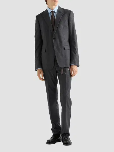 Prada Men's Single Breasted Cashmere Blend Suit | Thumbnail 2 Prada Men's Single Breasted Cashmere Blend Suit | Thumbnail 2