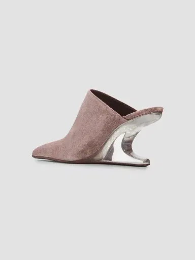 Rick Owens Women's Cantilever 8 Sabot Sharp Suede Mules | Thumbnail 2