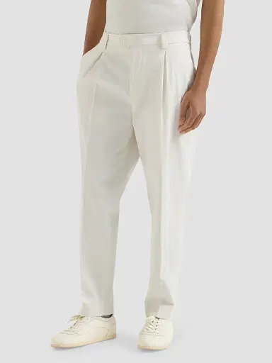Brunello Cucinelli Men's Garment-Dyed Trousers in American Pima Cotton Comfort Gabardine | Thumbnail 3