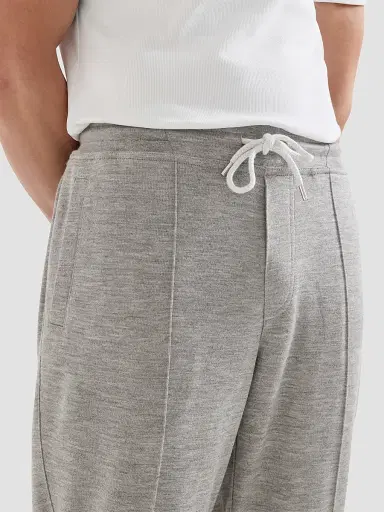 Brunello Cucinelli Men's Cashmere and Silk French Terry Trousers with Elasticated Zipper Cuffs | Thumbnail 6