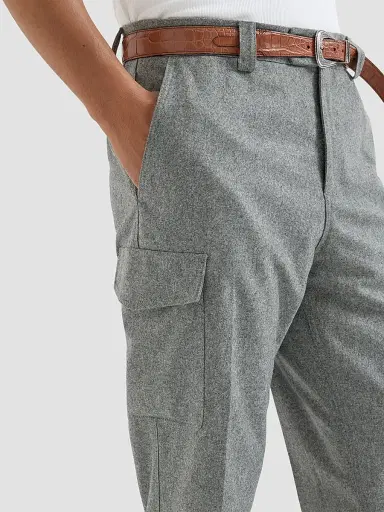 Brunello Cucinelli Men's Virgin Wool Flannel Trousers with Cargo Pockets | Thumbnail 5