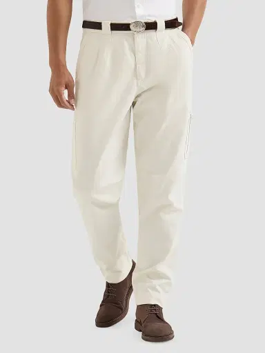 Brunello Cucinelli Men's Peached Cotton Gabardine Trousers with Zipped Pocket | Thumbnail 3
