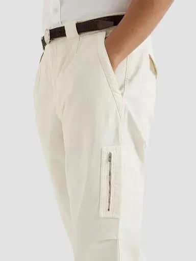 Brunello Cucinelli Men's Peached Cotton Gabardine Trousers with Zipped Pocket | Thumbnail 6