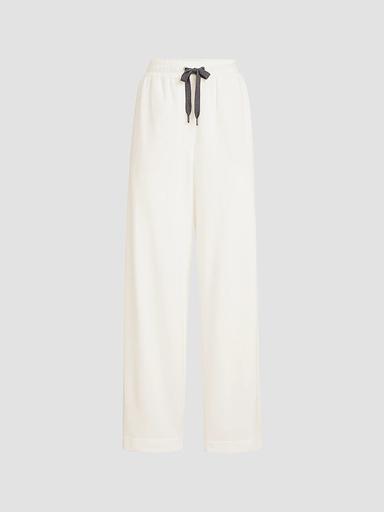 Brunello Cucinelli Women's Techno Cotton Piqué Track Trousers | Thumbnail 1