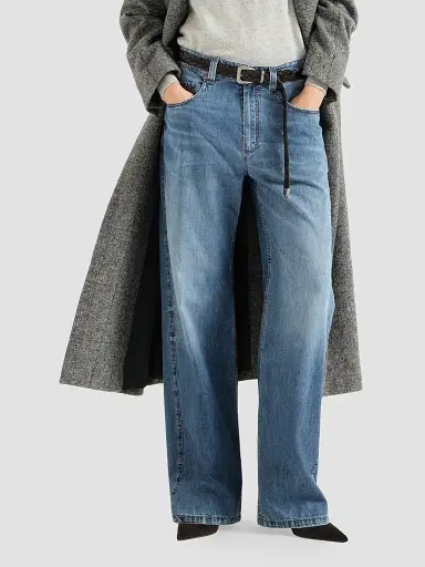 Brunello Cucinelli Women's Lightweight Denim Contemporary Loose Trousers | Thumbnail 6