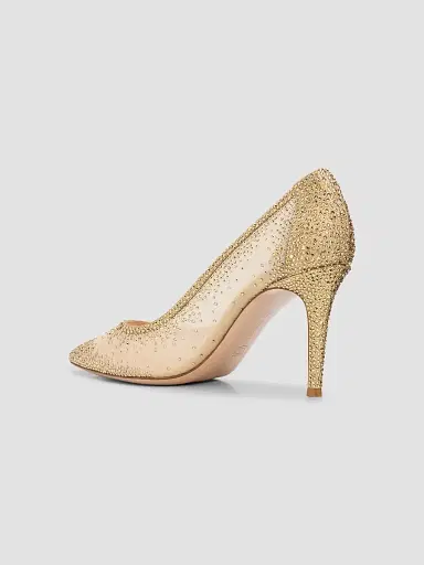 Gianvito Rossi Women's Rania 85MM Embellished Mesh & Suede Pumps | Thumbnail 4 Gianvito Rossi Women's Rania 85MM Embellished Mesh & Suede Pumps | Thumbnail 4