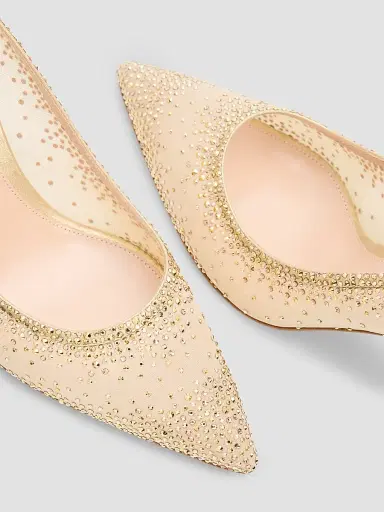 Gianvito Rossi Women's Rania 85MM Embellished Mesh & Suede Pumps | Thumbnail 5 Gianvito Rossi Women's Rania 85MM Embellished Mesh & Suede Pumps | Thumbnail 5