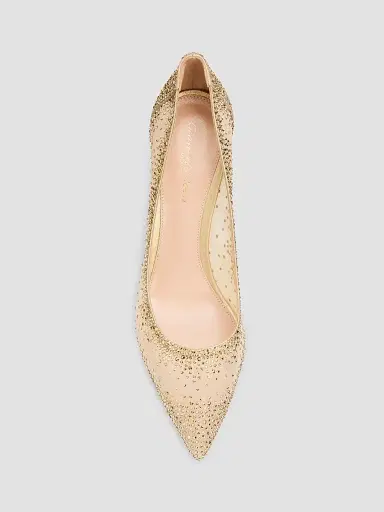 Gianvito Rossi Women's Rania 85MM Embellished Mesh & Suede Pumps | Thumbnail 6 Gianvito Rossi Women's Rania 85MM Embellished Mesh & Suede Pumps | Thumbnail 6