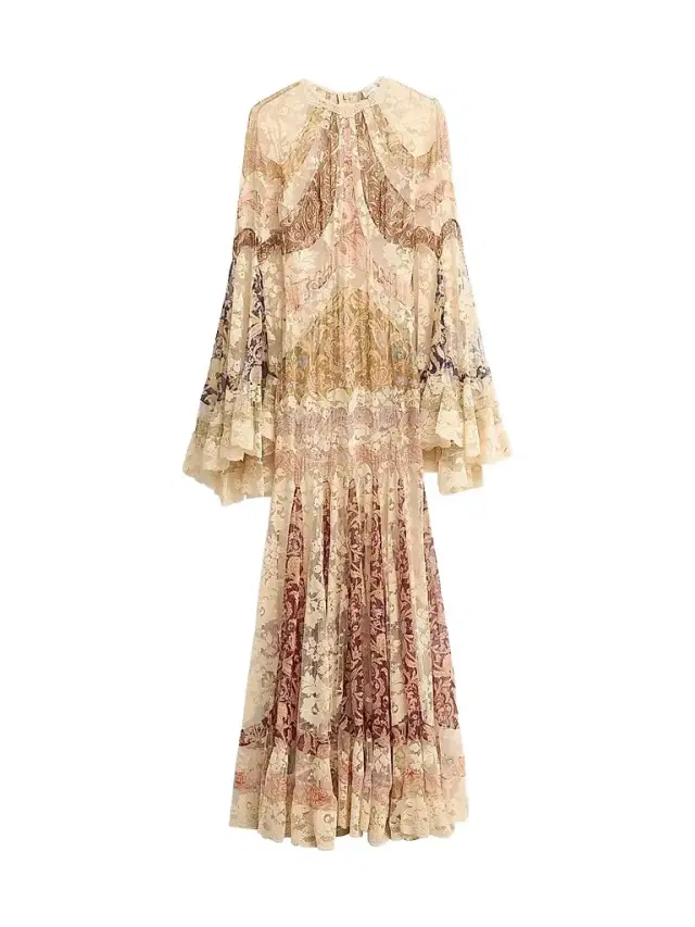 Zimmermann Women's Valiant Floral Silk Patchwork Gown