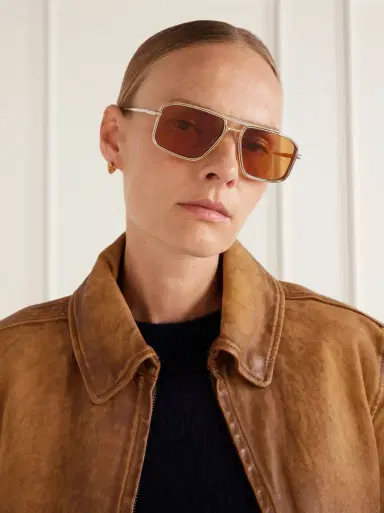 Jacques Marie Mage Earl aviator-style gold-tone sunglasses | Thumbnail 2 Jacques Marie Mage Earl aviator-style gold-tone sunglasses | Thumbnail 2