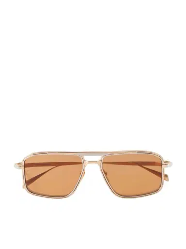Jacques Marie Mage Earl aviator-style gold-tone sunglasses | Thumbnail 1 Jacques Marie Mage Earl aviator-style gold-tone sunglasses | Thumbnail 1