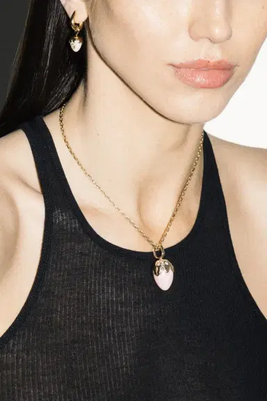 Uniform Object Pink Opal Diamond Strawberry Necklace | Thumbnail 2