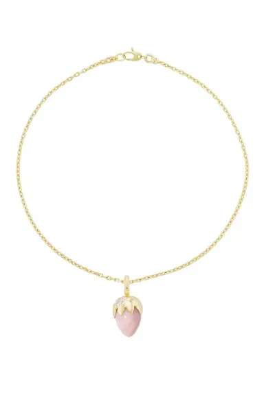 Uniform Object Pink Opal Diamond Strawberry Necklace | Thumbnail 4