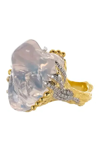 VICTOR VELYAN Clear Mexican Fire Opal Ring | Thumbnail 2