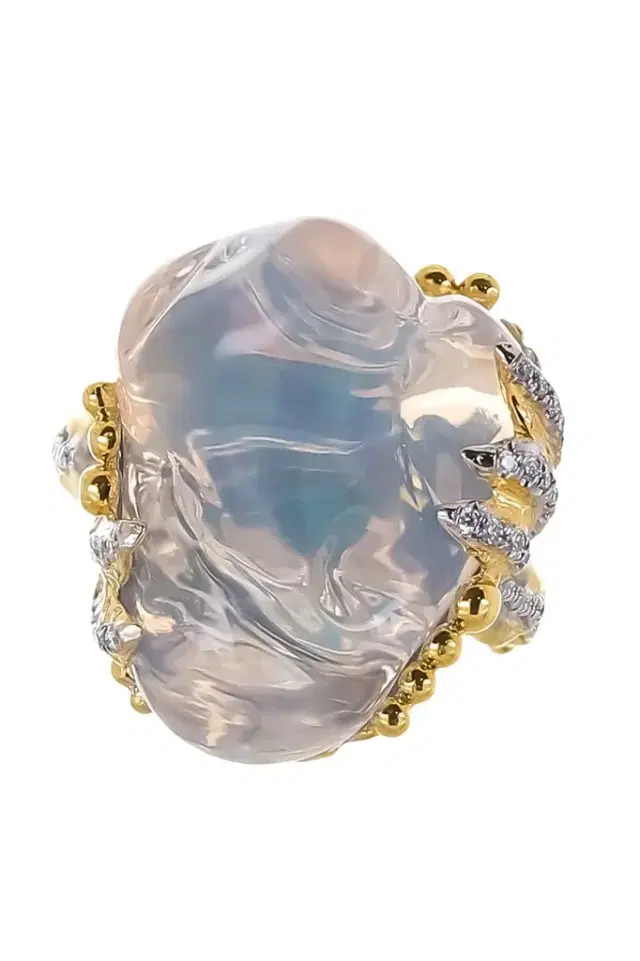 VICTOR VELYAN Clear Mexican Fire Opal Ring