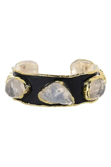 VICTOR VELYAN Fire Opal Hammered Cuff Bracelet | Thumbnail 1