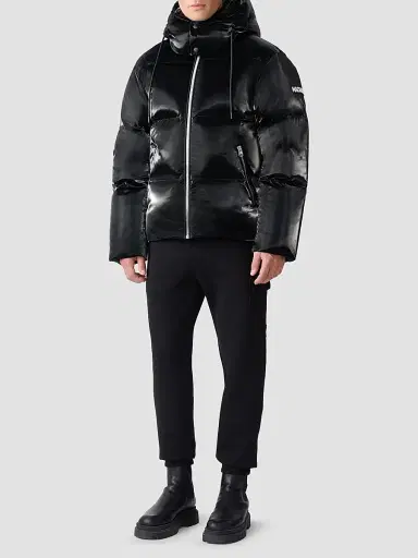 Mackage Men's Kent High-Gloss Hooded Down Jacket | Thumbnail 2 Mackage Men's Kent High-Gloss Hooded Down Jacket | Thumbnail 2