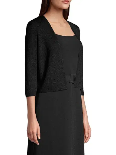 Lafayette 148 New York Women's Open-Front Cropped Cardigan | Thumbnail 4 Lafayette 148 New York Women's Open-Front Cropped Cardigan | Thumbnail 4