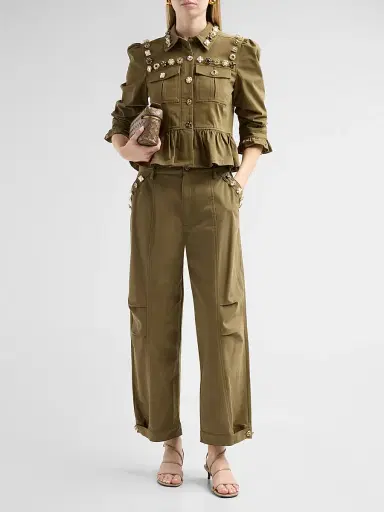 Cinq à Sept Women's Mixed Buttons Agnes Pants | Thumbnail 2