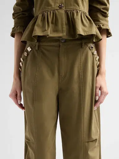 Cinq à Sept Women's Mixed Buttons Agnes Pants | Thumbnail 5