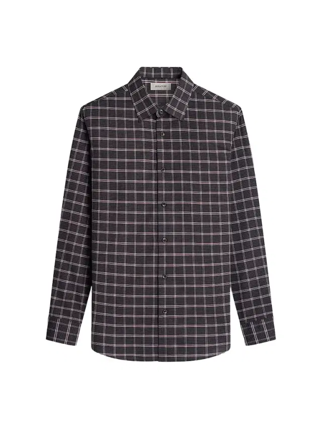 Bugatchi Men's Julian Woven Shaped Cotton-Cashmere Shirt