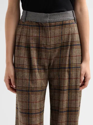 Ramy Brook Women's Leslie Plaid Wide-Leg Pants | Thumbnail 5