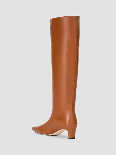Staud Women's Wally 50MM Leather Knee-High Boots | Thumbnail 3