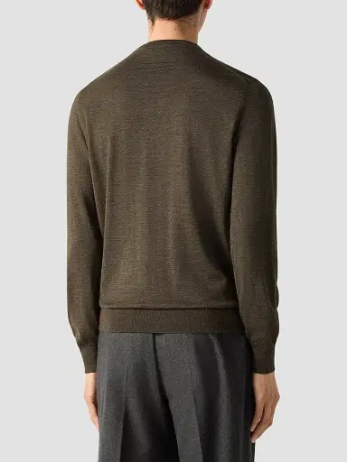 Zegna Men's Cashseta Crewneck Sweater | Thumbnail 3 Zegna Men's Cashseta Crewneck Sweater | Thumbnail 3