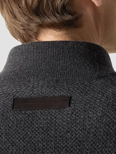 Zegna Men's Oasi Cashmere Zip Mock Sweater | Thumbnail 6 Zegna Men's Oasi Cashmere Zip Mock Sweater | Thumbnail 6