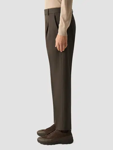 Zegna Men's Cotton and Wool Pants | Thumbnail 3 Zegna Men's Cotton and Wool Pants | Thumbnail 3