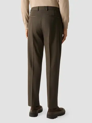 Zegna Men's Cotton and Wool Pants | Thumbnail 4 Zegna Men's Cotton and Wool Pants | Thumbnail 4