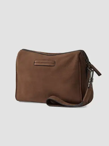 Zegna Men's Secondskin Leather Pouch | Thumbnail 3 Zegna Men's Secondskin Leather Pouch | Thumbnail 3