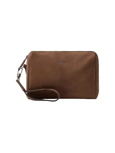 Zegna Men's Secondskin Leather Pouch | Thumbnail 1 Zegna Men's Secondskin Leather Pouch | Thumbnail 1