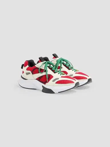 Valentino Garavani Men's Demivee Sneakers in Mesh Fabric with Suede Inserts | Thumbnail 2 Valentino Garavani Men's Demivee Sneakers in Mesh Fabric with Suede Inserts | Thumbnail 2