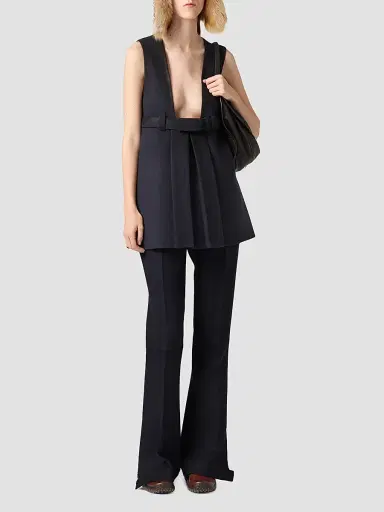 Miu Miu Women's Double Wool Pants | Thumbnail 2 Miu Miu Women's Double Wool Pants | Thumbnail 2
