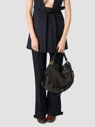 Miu Miu Women's Double Wool Pants | Thumbnail 3 Miu Miu Women's Double Wool Pants | Thumbnail 3