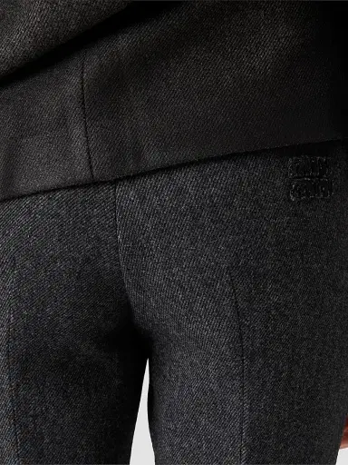 Miu Miu Women's Double Wool Pants | Thumbnail 7 Miu Miu Women's Double Wool Pants | Thumbnail 7