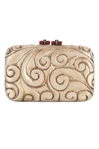 Silvia Furmanovich Diamond Wooden Ceramic Swirl Clutch | Thumbnail 1