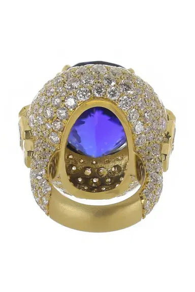 JARED LEHR Tanzanite Diamond Halo Ring | Thumbnail 3