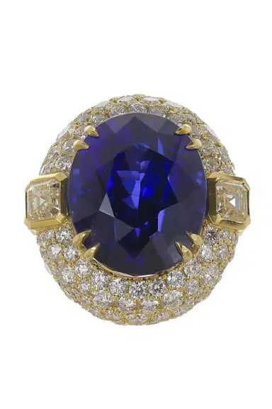 JARED LEHR Tanzanite Diamond Halo Ring | Thumbnail 1