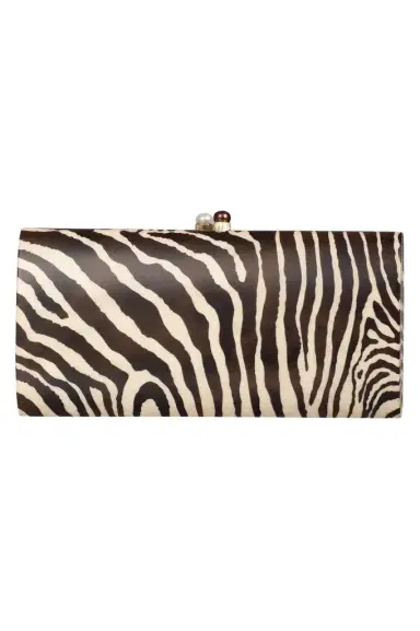 Silvia Furmanovich Pearl Zebra Marquetry Clutch Bag | Thumbnail 1