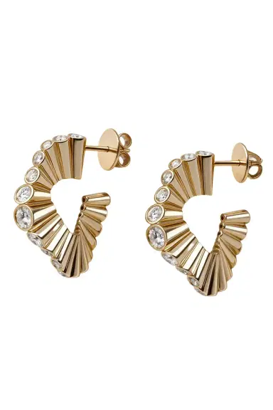 MAISON MARCELLE Diamond Serti Clos Earrings | Thumbnail 3